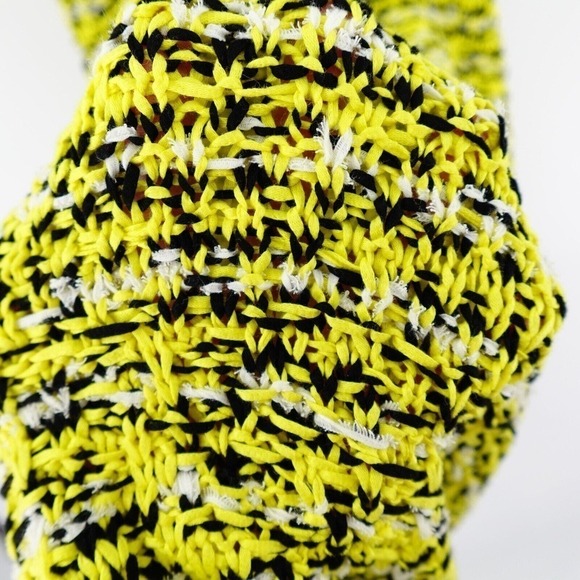 Rag & Bone Midi Dress Womens Medium Yellow Viola Boucle Chunky Knit Sleeveless - Picture 11 of 16